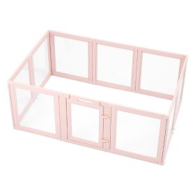 VEVOR Dog Whelping Box, 60x39x23 in Plastic Dog Whelping Pen for Medium Sized Dogs, Waterproof Transparent Puppy Playpen with Windows & Door Lock