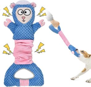 Dog Squeaky Toys, Sheep Crinkle Plush Stuffing Dog Toys for Puppy Teething, Tug of War Dogs Toy to Keep Them Busy for Small, Medium and Large Dog