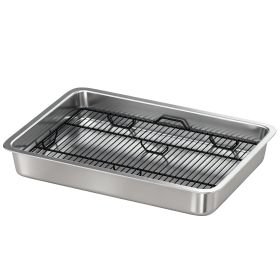 Dog Potty Tray Stainless Steel for Small and Medium Dogs, Dog Training Tray for Porch, Bathroom, Balcony, 28" x 20" x 4"