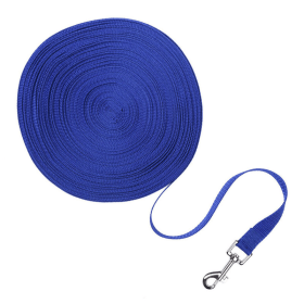 Dog Leash Long Obedience Recall Foot Feet Training Lead 6/15/23/33/50/100 FT (Color: Blue, Length: 100 FT)